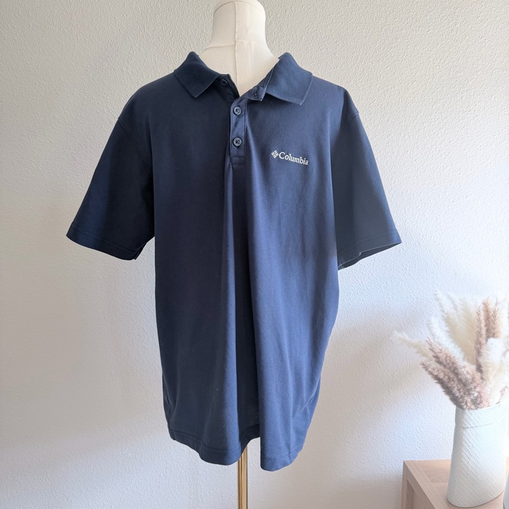 Columbia Navy Blue Men's Polo Shirt Medium‎